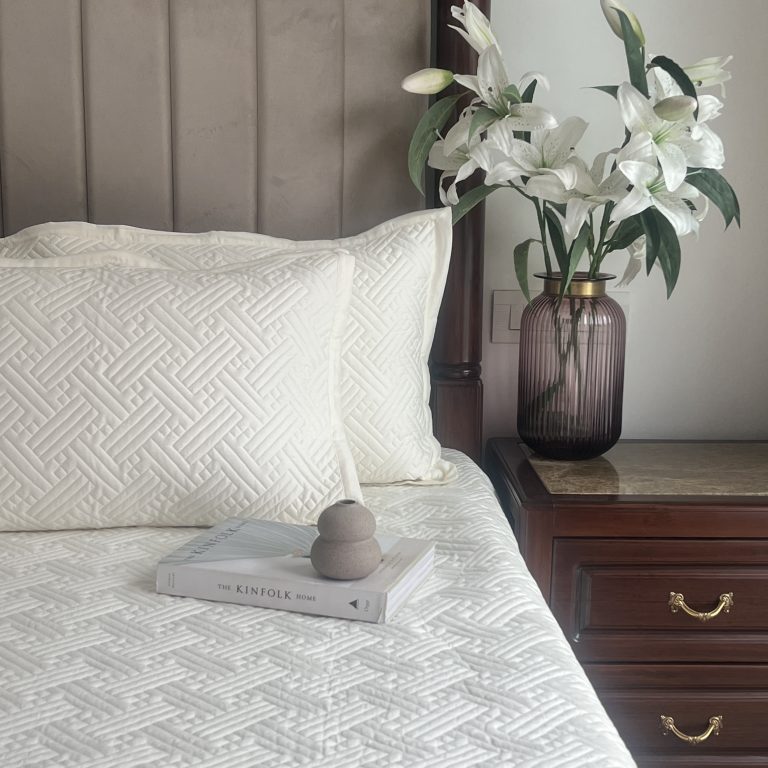 Wrap Yourself in Everyday Elegance with Sadyaska’s Hazel Beige Gallant Cotton Reversible Bedspread