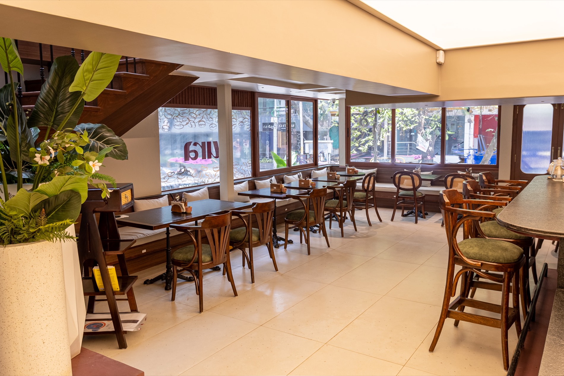 Kura’s front dining room in Indiranagar, Bengaluru