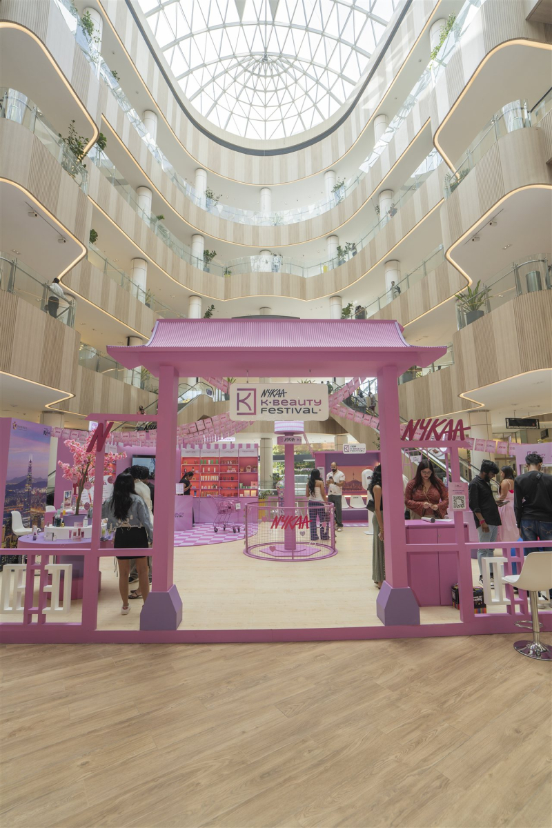 Entrance to Nykaa’s Korean Beauty Village at Forum Mall Bangalore
