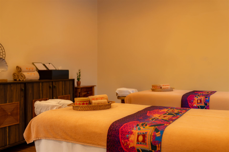 Two treatment beds in the spa at Rosetta Sakleshpur